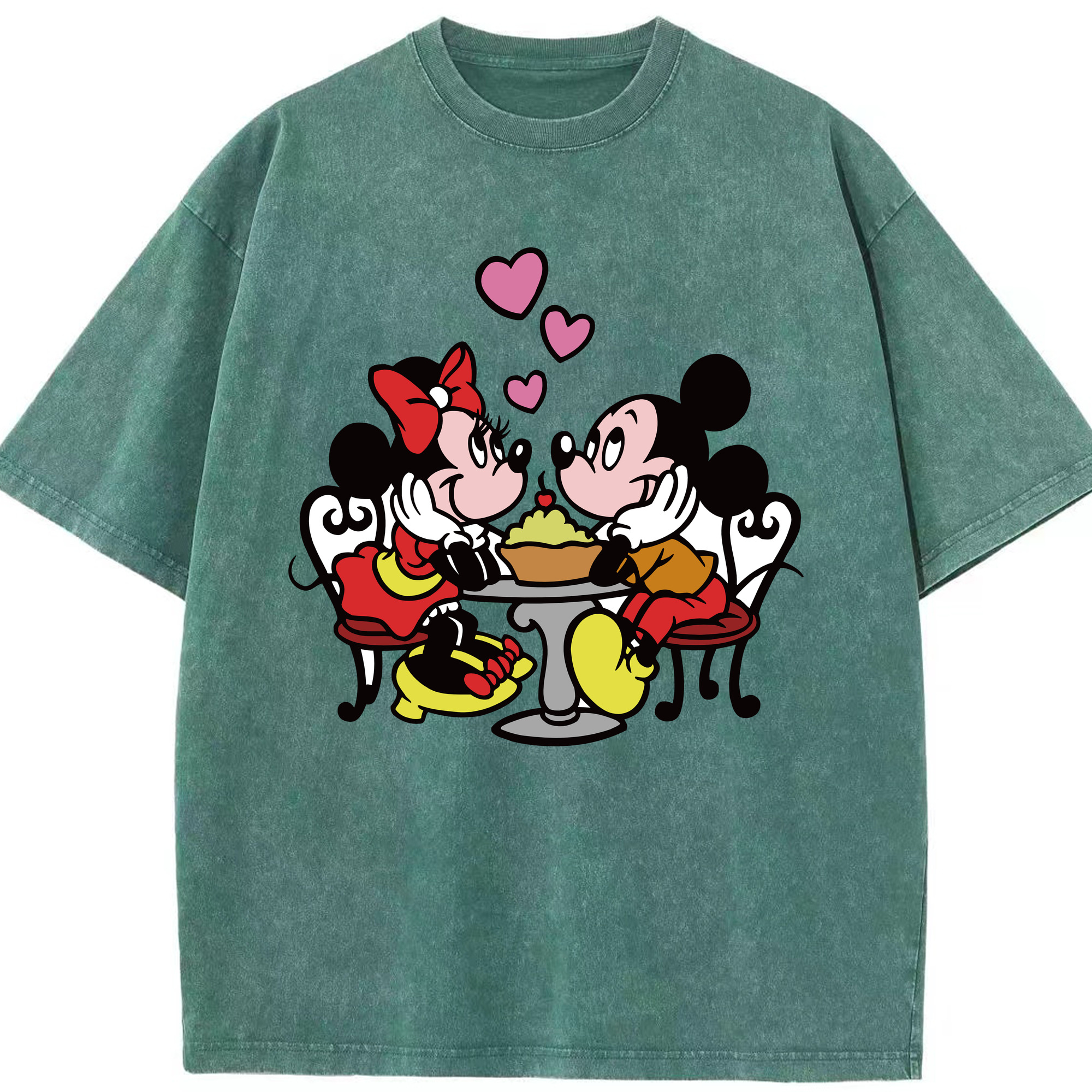 （画像用） ミッキーマウス Mickey Mouse 綿100% ヴィンテージ風 半袖Tシャツ（フロントプリント）